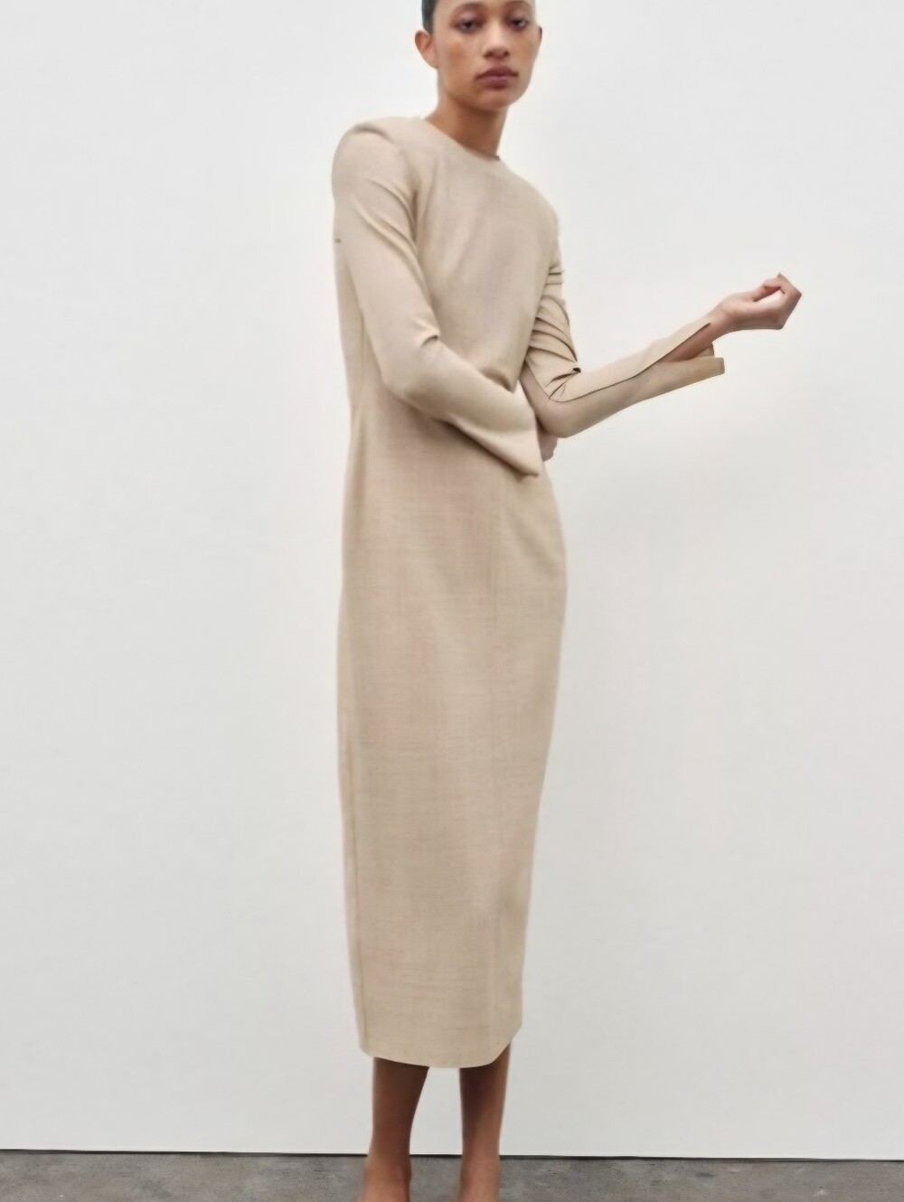 Zara Wool Blend Elegant Classy Pencil Dress NWOT 4/6